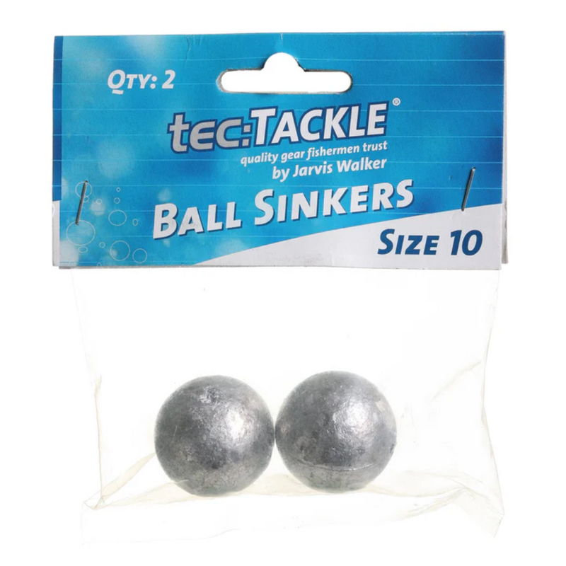 Load image into Gallery viewer, JARVIS WALKER TEC TACKLE BALL SINKER [SZ:#10 PS:2 PACK]
