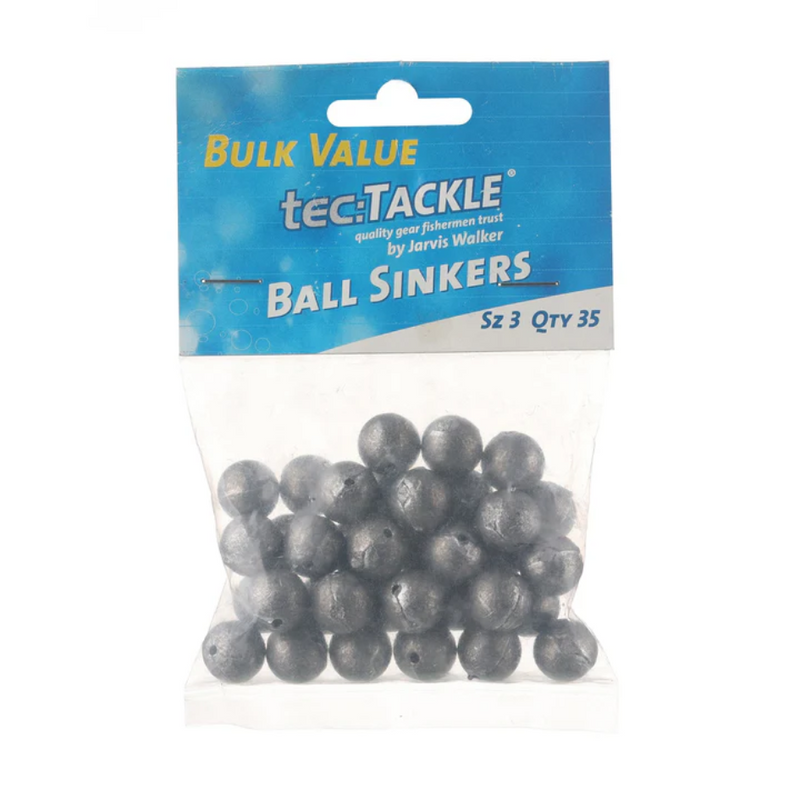 Load image into Gallery viewer, JARVIS WALKER TEC TACKLE BALL SINKERS VALUE PACK [SZ:#3 PS:35 PACK]
