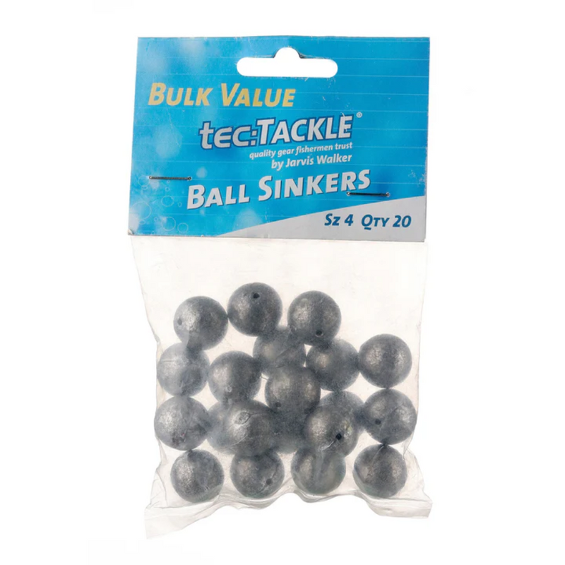 Load image into Gallery viewer, JARVIS WALKER TEC TACKLE BALL SINKERS VALUE PACK [SZ:#4 PS:20 PACK]
