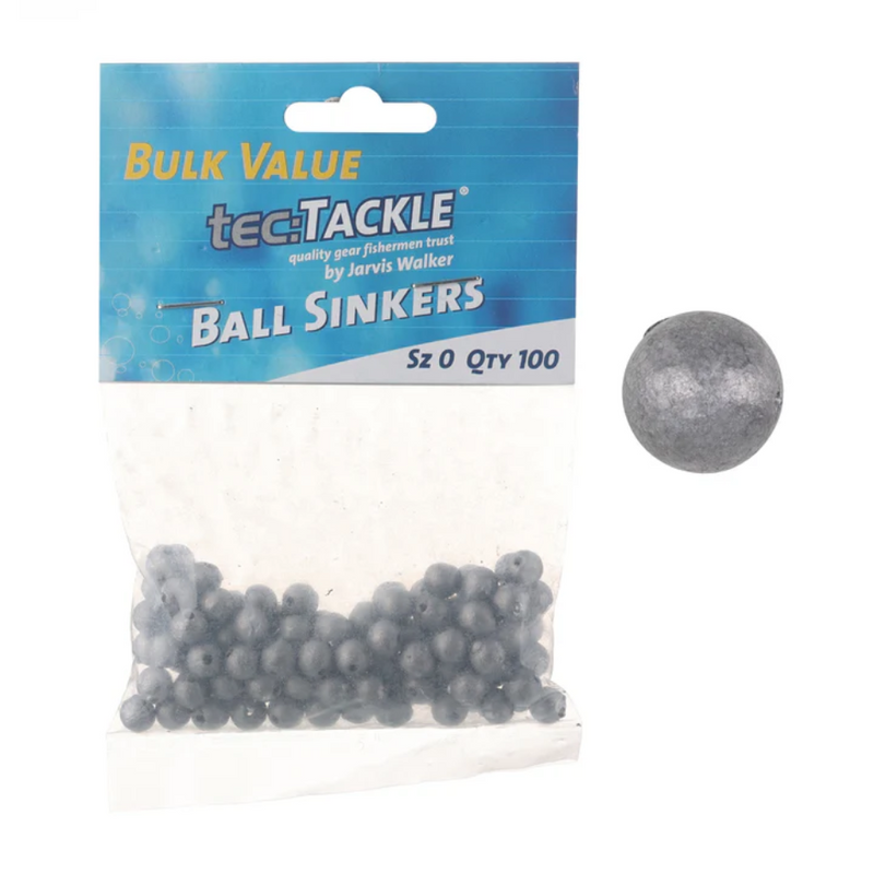 Load image into Gallery viewer, JARVIS WALKER TEC TACKLE BALL SINKERS VALUE PACK [SZ:#0 PS:100 PACK]
