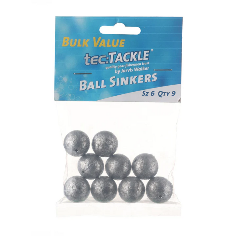 Load image into Gallery viewer, JARVIS WALKER TEC TACKLE BALL SINKERS VALUE PACK [SZ:#6 PS:10 PACK]
