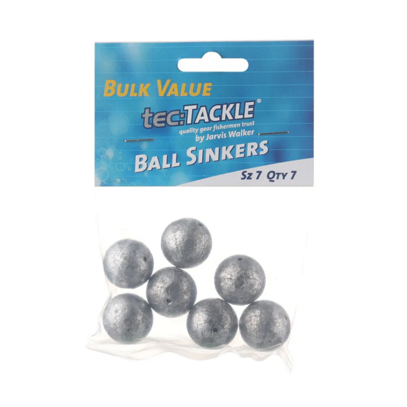 Load image into Gallery viewer, JARVIS WALKER TEC TACKLE BALL SINKERS VALUE PACK [SZ:#7 PS:7 PACK]
