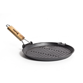 CAMPFIRE FRYPAN ROUND FOLDING HANDLE 26CM
