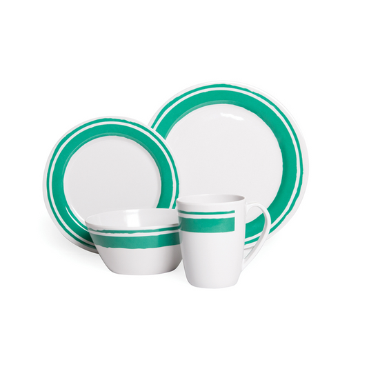 CAMPFIRE MELAMINE SET 16PC OCEAN SPRAY