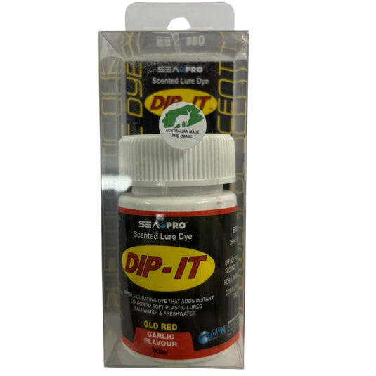 SEA PRO DIP IT GARLIC SCENTED LURE DYE [CLR:GLO RED]
