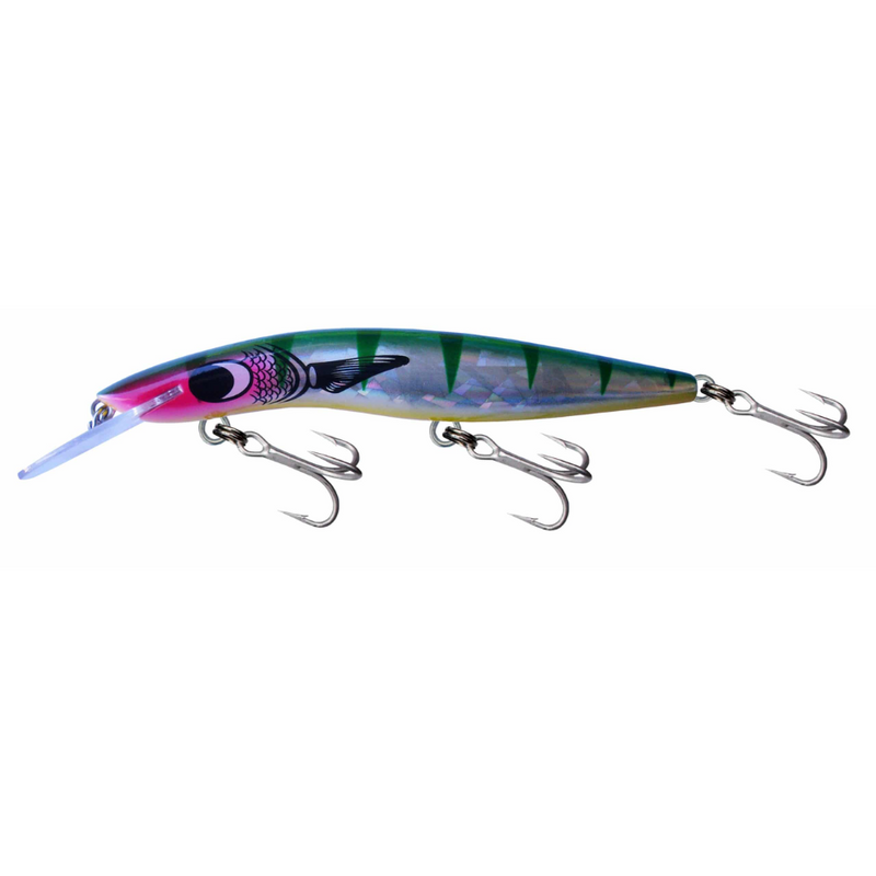 Load image into Gallery viewer, CLASSIC BARRA 120MM +10 [CLR:21 BOBBY DAZZLER SIL/GRN]
