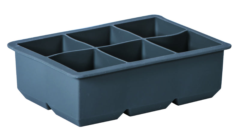 Load image into Gallery viewer, AVANTI SILICONE KING ICE CUBE TRAY [SZ:6 CUBES LARGE CLR:CHARCOAL]

