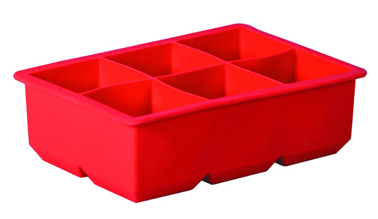 AVANTI SILICONE KING ICE CUBE TRAY [SZ:6 CUBES LARGE CLR:RED]