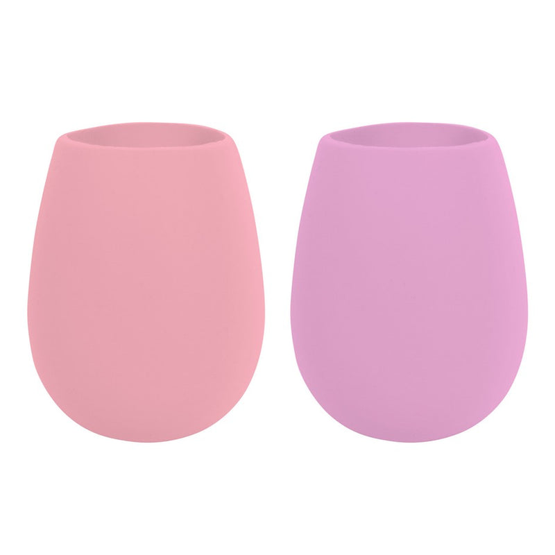 Load image into Gallery viewer, AVANTI SILICONE STEMLESS WINE GLASS SET OF 2 [CLR:PINK / MAGENTA]

