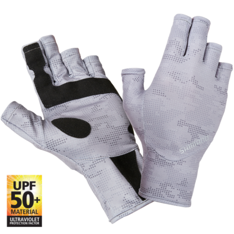 Load image into Gallery viewer, SHIMANO SUN GLOVES [CLR:GREY DOT CAMO SZ:MEDIUM]
