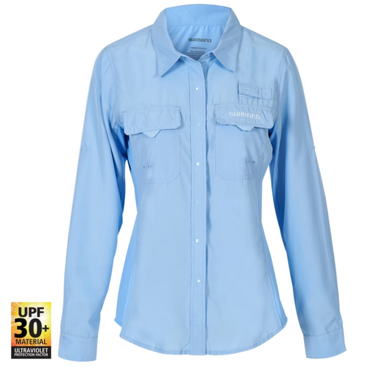 SHIMANO LADIES VENTED SHIRT [CLR:SKY BLUE SZ:8]