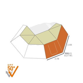 DARCHE ECLIPSE 270 AWNING WALL 1 DRIVERS/RIGHT SIDE
