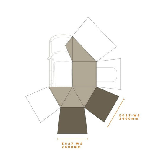 DARCHE ECLIPSE 270 AWNING WALL 2 DRIVERS/RIGHT SIDE