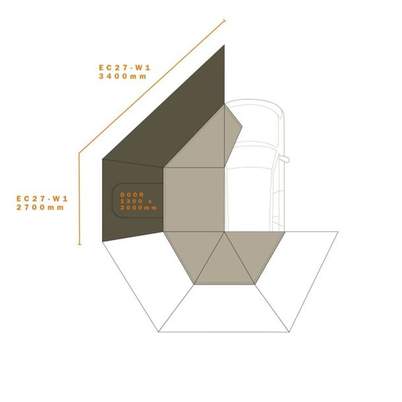 Load image into Gallery viewer, DARCHE ECLIPSE 270 AWNING WALL 1 PASSENGER/LEFT SIDE
