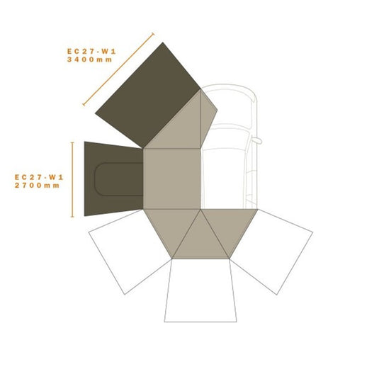 DARCHE ECLIPSE 270 AWNING WALL 1 PASSENGER/LEFT SIDE