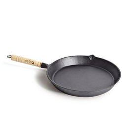 CAMPFIRE FRYPAN ROUND SOLID HANDLE 25CM