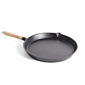 CAMPFIRE FRYPAN ROUND SOLID HANDLE 30CM