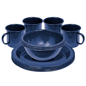 CAMPFIRE ENAMEL DINNERSET 4 PERSON NAVY
