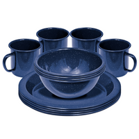 CAMPFIRE ENAMEL DINNERSET 4 PERSON NAVY
