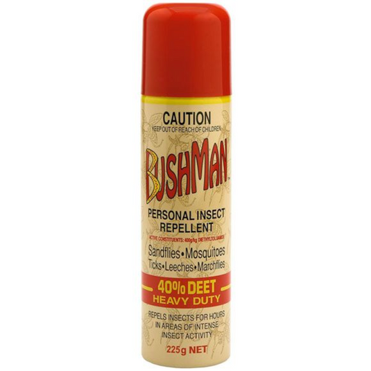 BUSHMAN 225G AEROSOL BROWN 40% DEET