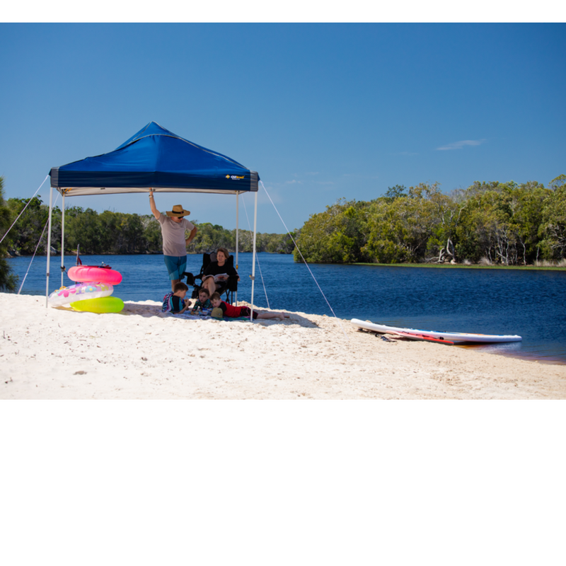 Load image into Gallery viewer, OZTRAIL HYDROFLOW DELUXE 3.0 GAZEBO BLUE
