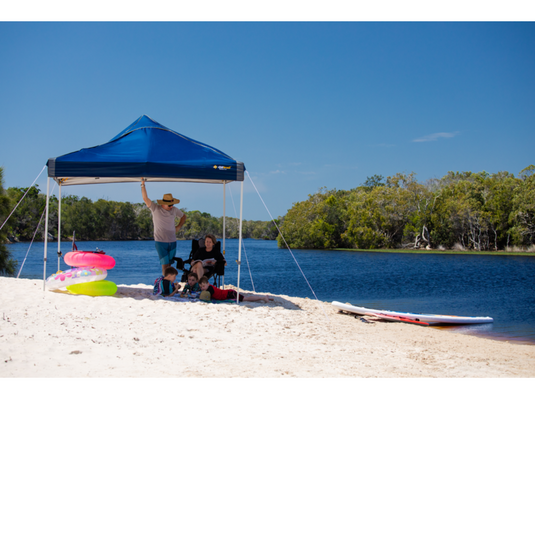 OZTRAIL HYDROFLOW DELUXE 3.0M GAZEBO BLUE