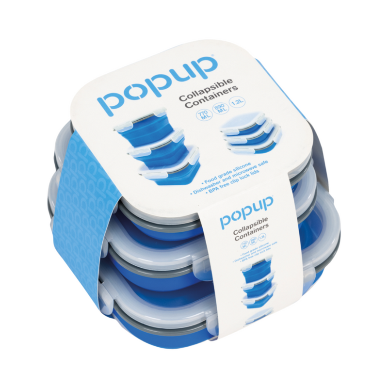 Load image into Gallery viewer, POPUP FOOD CONTAINERS 3PK
