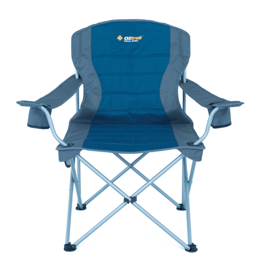 OZTRAIL DELUXE ARM CHAIR - BLUE