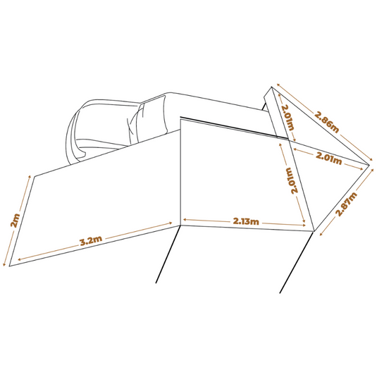 OZTRAIL BLOCKOUT 270 AWNING KIT 2M