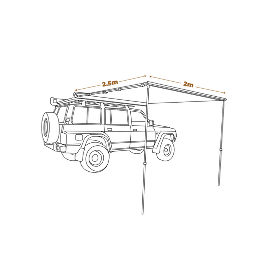 OZTRAIL BLOCKOUT AWNING 2M X 2.5M