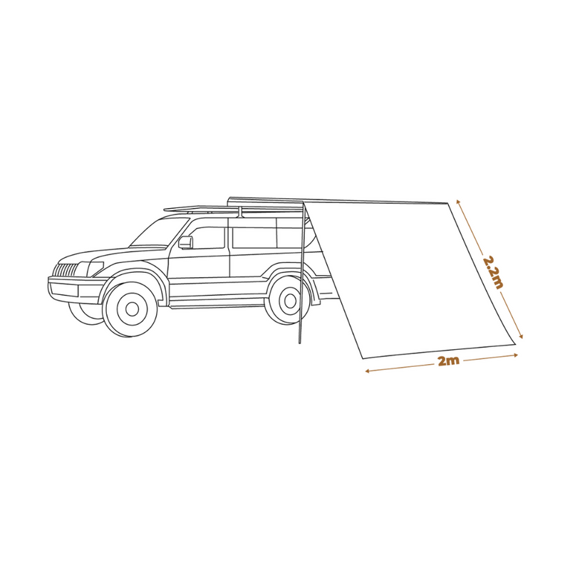 Load image into Gallery viewer, OZTRAIL BLOCKOUT AWNING FRONT WALL 2M
