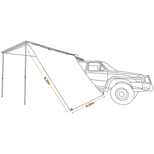 OZTRAIL BLOCKOUT AWNING SIDEWALL 2.5M
