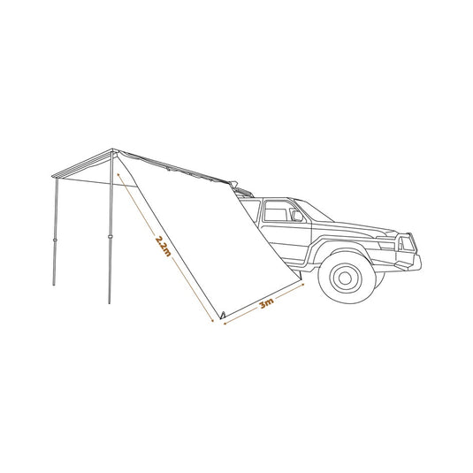 OZTRAIL BLOCKOUT AWNING SIDE WALL 3M