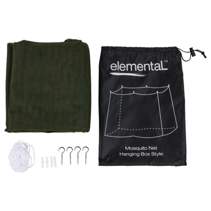 Load image into Gallery viewer, ELEMENTAL SINGLE BOX MOSQUITO NET GREEN
