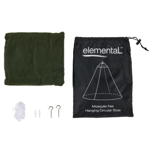 ELEMENTAL SINGLE CIRCULAR MOSQUITO NET GREEN