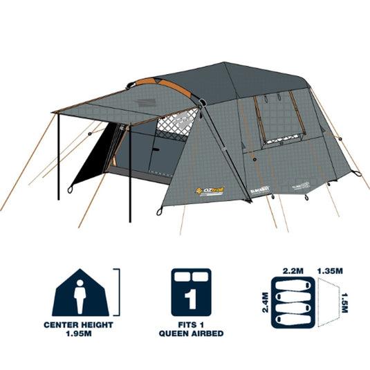 OZTRAIL FAST FRAME BLOCKOUT LUMOS TENT 4P