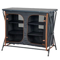OZTRAIL DELUXE FOLDING 3 SHELF DOUBLE CUPBOARD