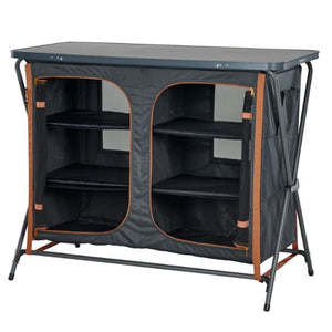 OZTRAIL DELUXE FOLDING 3 SHELF DOUBLE CUPBOARD