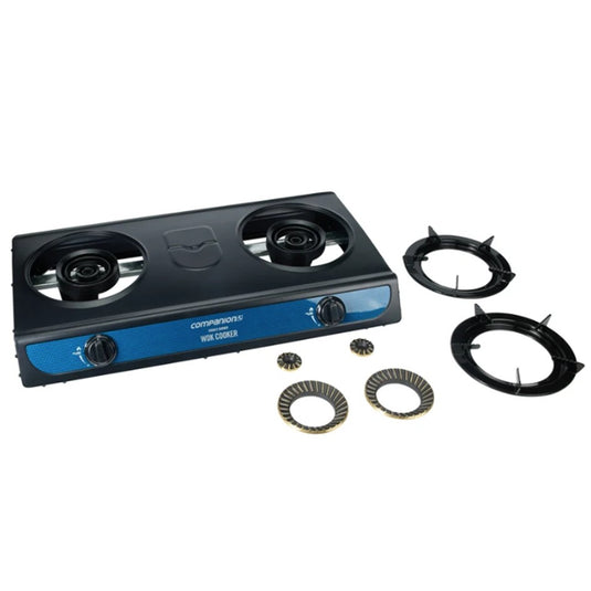 OZTRAIL DOUBLE BURNER WOK COOKER