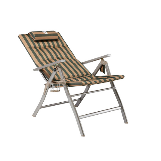 COLEMAN CHAIR FLAT FOLD 5 POS PADDED STEEL ARM