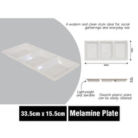 ROYAL KITCHENWARE MELAMINE SERVING PLATE 3 COMPARTMENT DISH