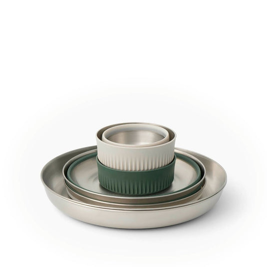 SEA TO SUMMIT DETOUR STAINLESS STEEL COLLAPSIBLE DINNERWARE SET (6 PIECE)