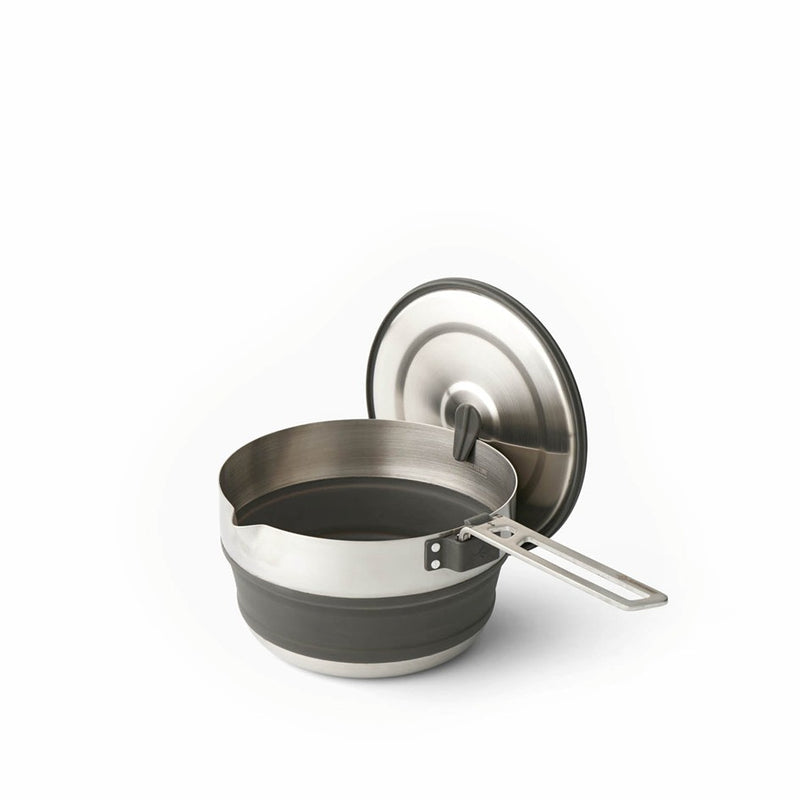 Load image into Gallery viewer, SEA TO SUMMIT DETOUR STAINLESS STEEL COLLAPSIBLE POURING POT 1.8L BLACK
