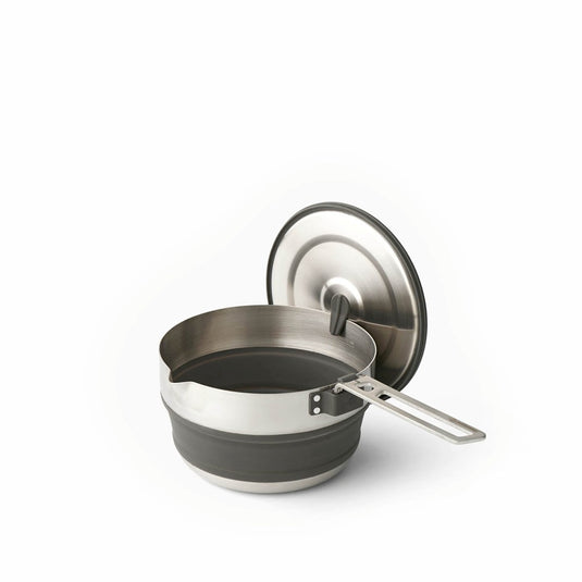 SEA TO SUMMIT DETOUR STAINLESS STEEL COLLAPSIBLE POURING POT 1.8L BLACK