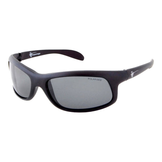 COMPLEAT ANGLER FLOATING SUNGLASSES MATT BLACK FRAME SMOKE LENS