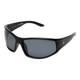 COMPLEAT ANGLER PREMIUM BLACK GLOSS FRAME SMOKE LENS