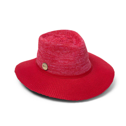 EVOKE ASTON FEDORA EV050 [CLR:RED/RED SZ:56CM SMALL/MEDIUM]