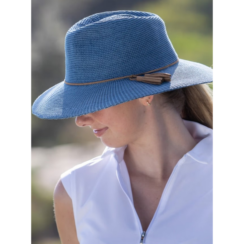 Load image into Gallery viewer, EVOKE CAROLINE FEDORA EV090 [CLR:NIAGARA SZ:58CM MEDIUM/LARGE]
