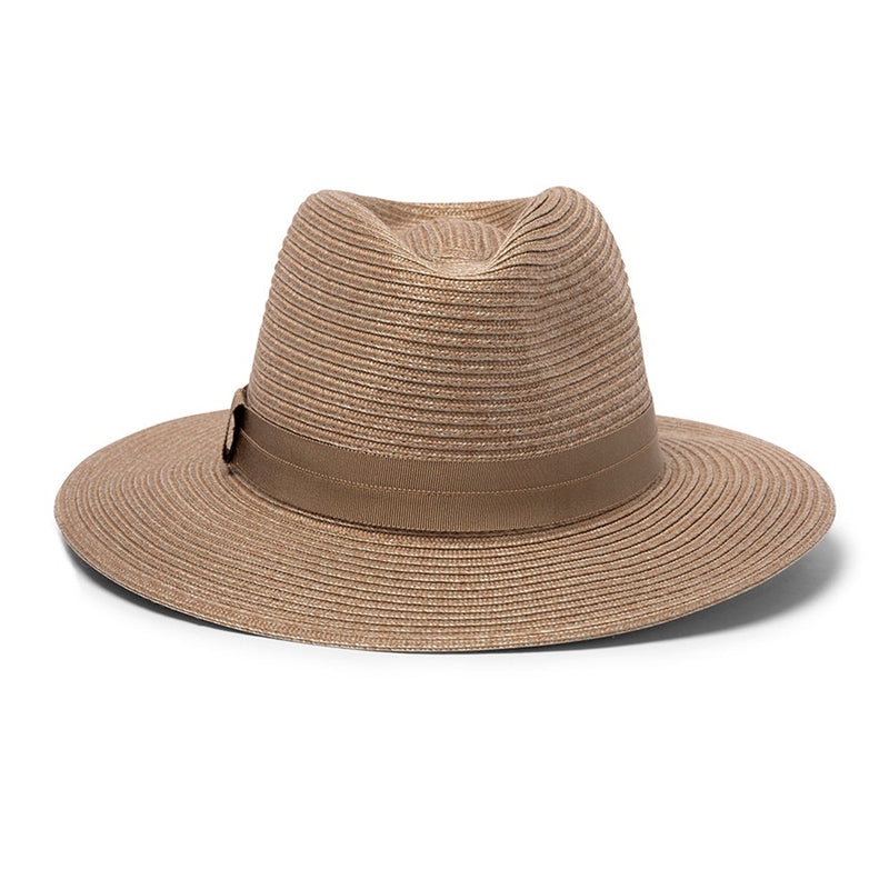 Load image into Gallery viewer, EVOKE STUART FLEXIBRAID FEDORA TAUPE COMBO [SZ:58CM MEDIUM/LARGE]
