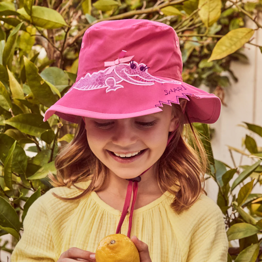 RIGON AWESOME KIDS BUCKET HAT B907 CROC PINK [SZ:52cm]